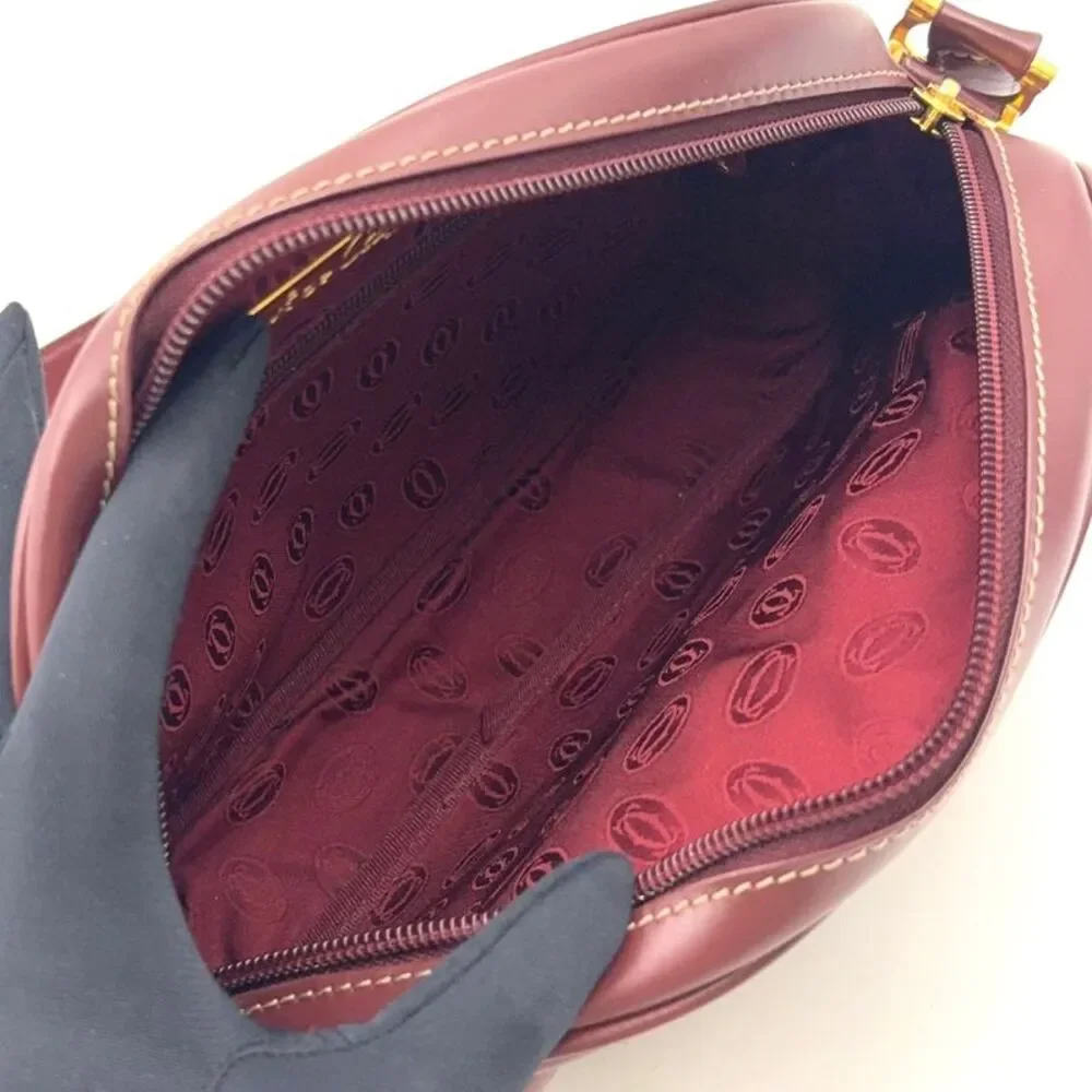 Cartier Pre-Owned Mast Line Leather Shoulder Bag